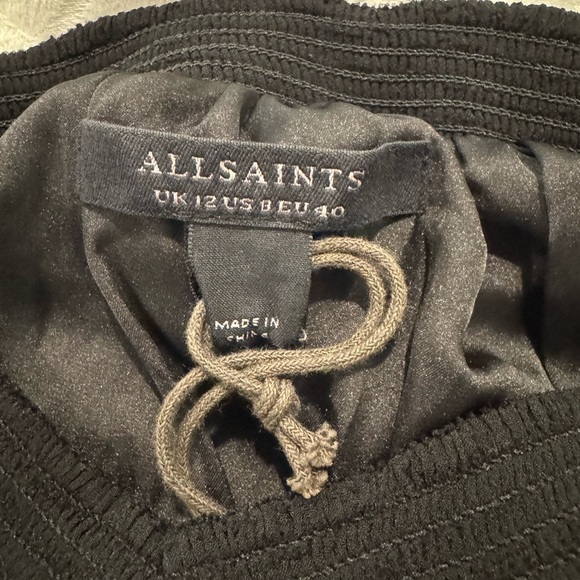 All saints tia top balloon sleeves black square neck NWT - Picture 7 of 9